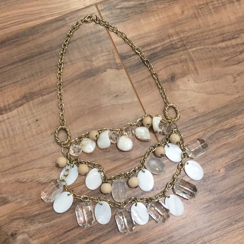 Three strand necklace for over high neck top